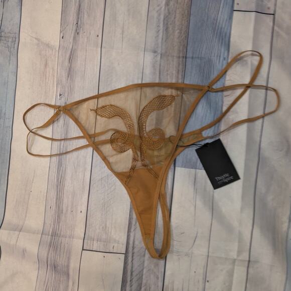 NWT THISTLE & SPIRE  MEDUSA THONG  LIQUID GOLD Size 3X - Picture 2 of 4